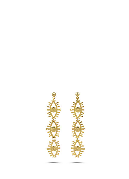 Golden Gaze Womens Gold-Plated Earrings